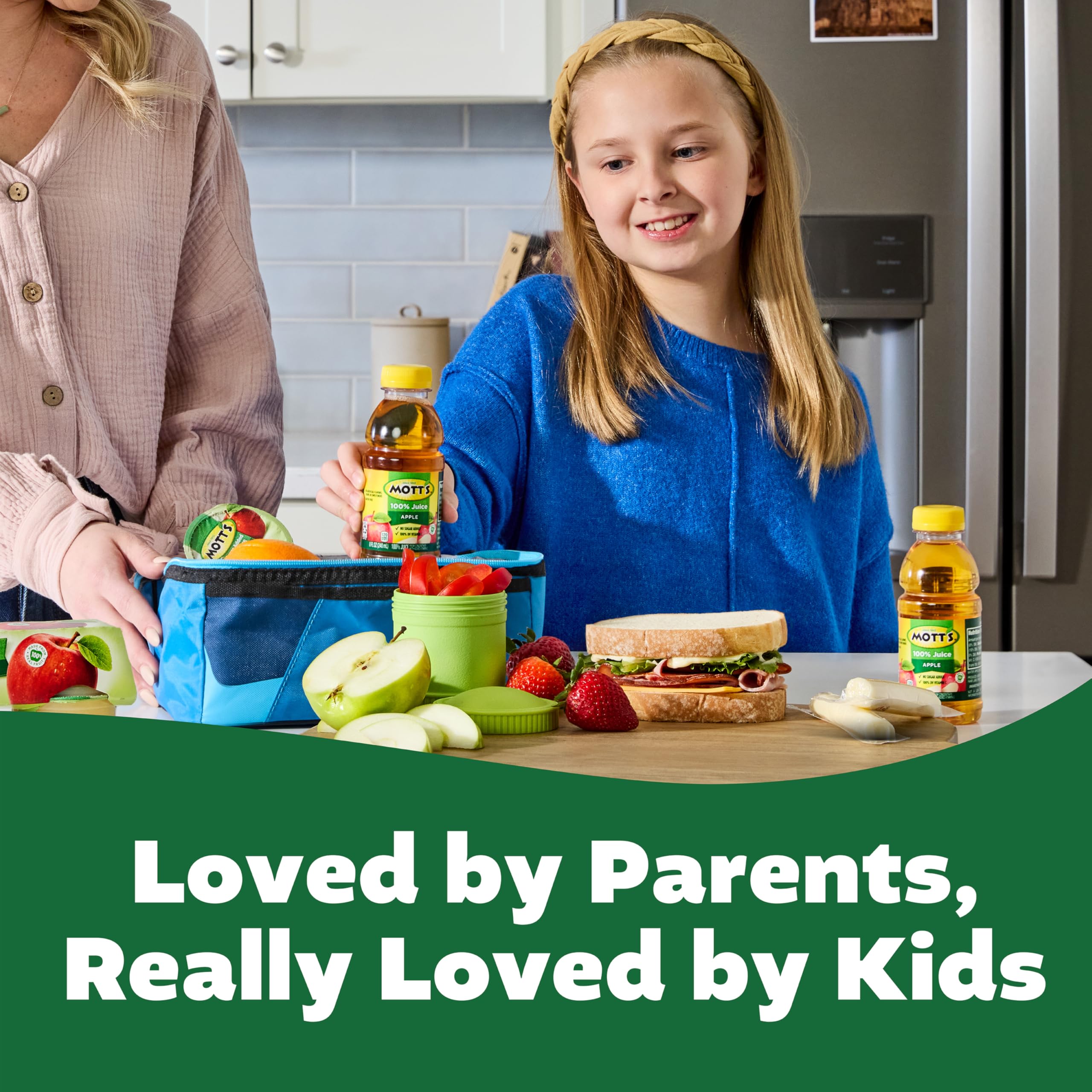 Mott's 100% Original Apfelsaft, 6.75 fl oz Packungen, 32 Stück (4 x 8er-Pack), 2 Portionen Obst, 100% Fruchtsaft, glutenfrei, koffeinfrei, koscher, ohne künstliche Farb- oder Süßstoffe