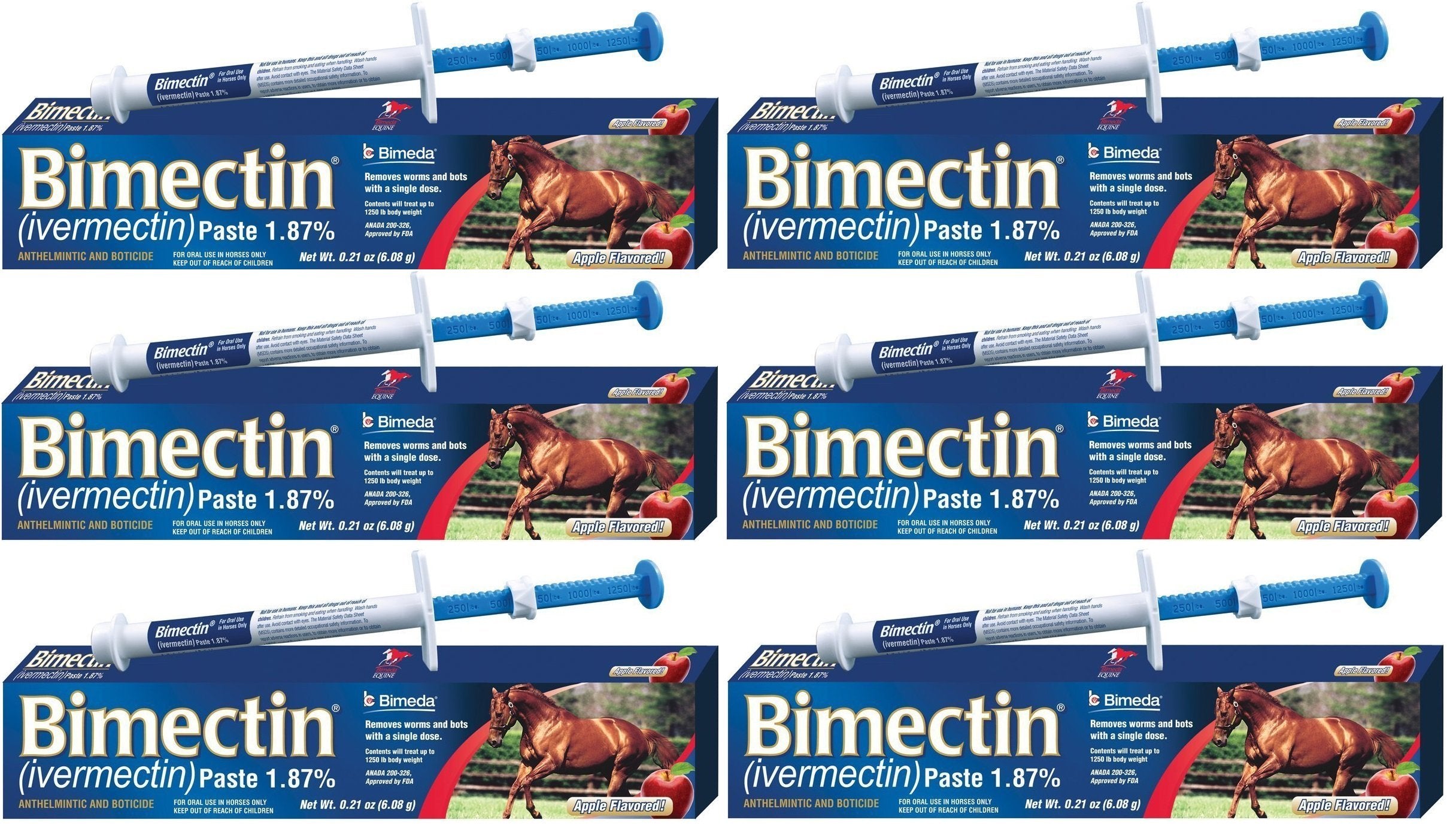 Ivermectin Paste Horse Wormer (1.87 Ivermectin) - 6 DOSES, Model: , Home & Outdoor StoreQ