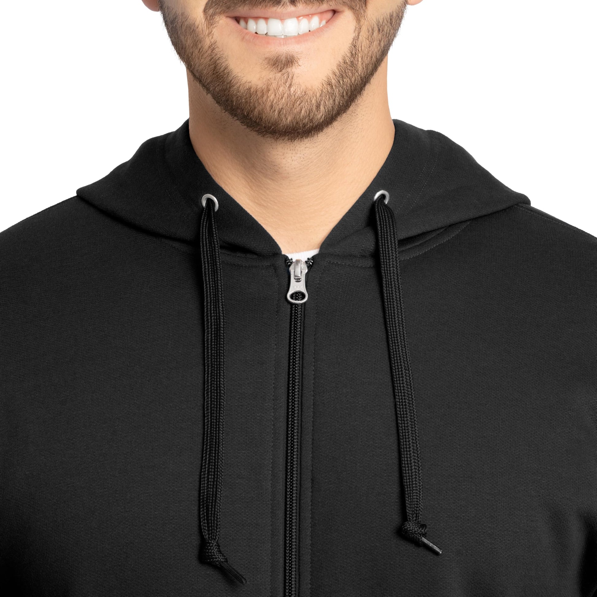 Fruit of the Loom Eversoft Fleece Hoodies, Pullover, Moisture Wicking & Breathable, Sizes S-4x, Black Full Zip, Medium