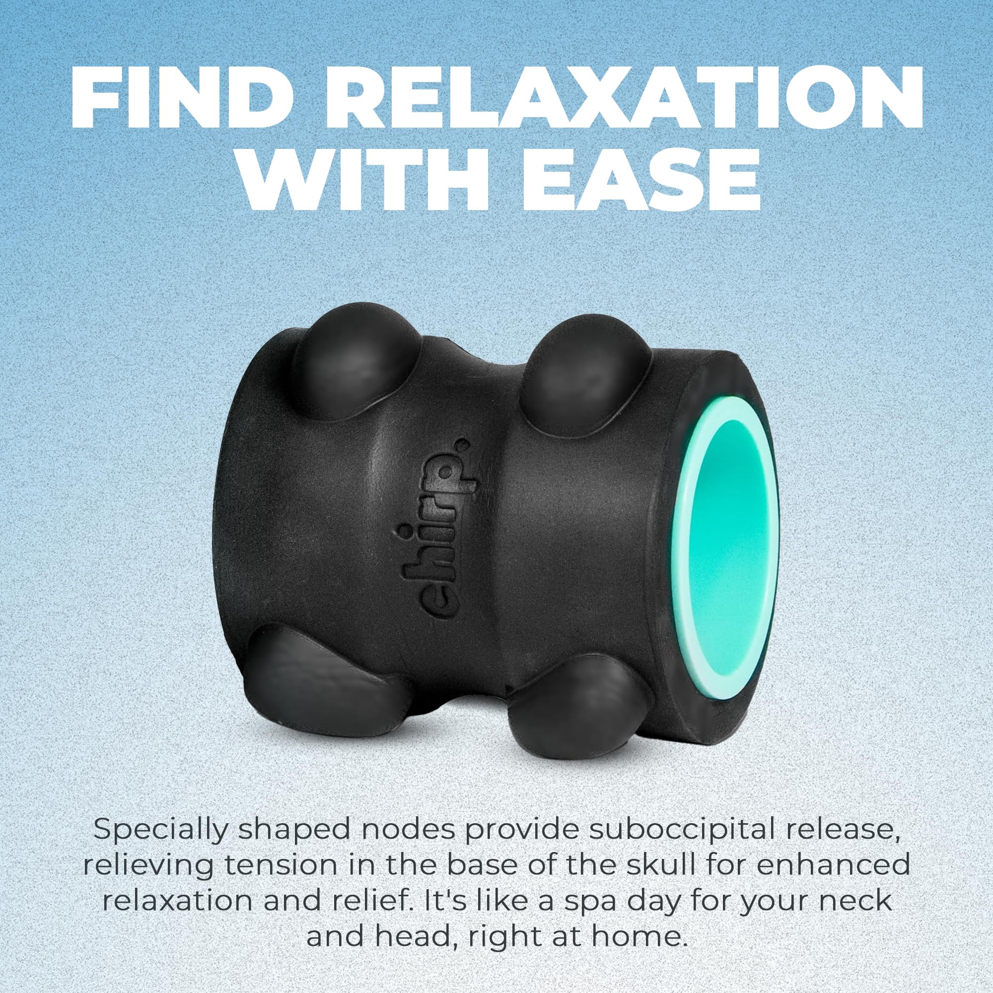 Chirp Wheel XR Massage Roller for Neck & Headache Relief – Rejuvenate Body, Spinal Care & Tension Through Thumb Pressure Release | High-Density Foam for Physical Therapy, 500lbs Capacity, 4" Mint