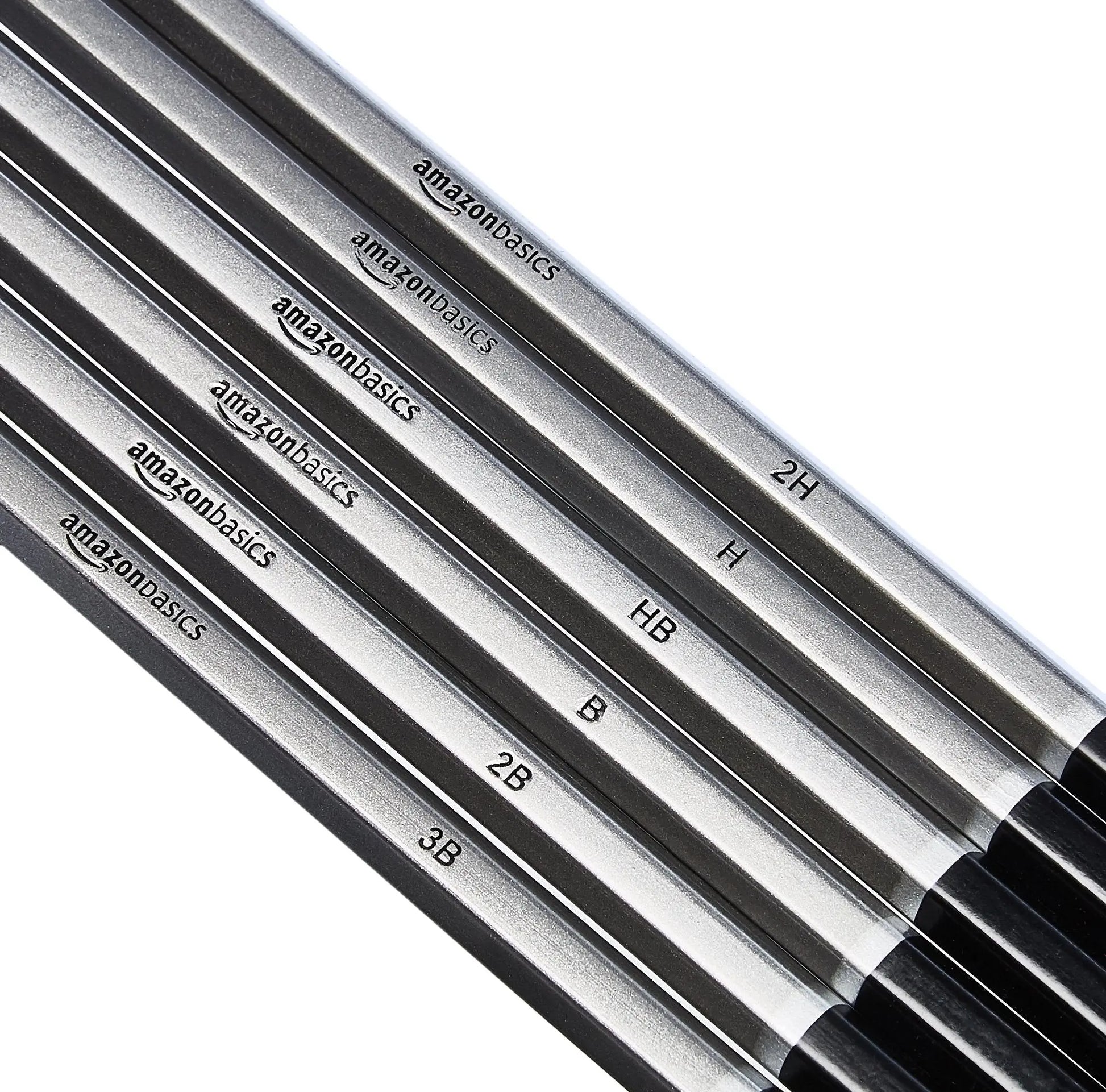 Amazon Basics Sketching and Drawing Art Pencil Kit, Artist Supplies with Pencils, Erasers, Sharpener, Charcoal, Black, White, 17 Piece Set