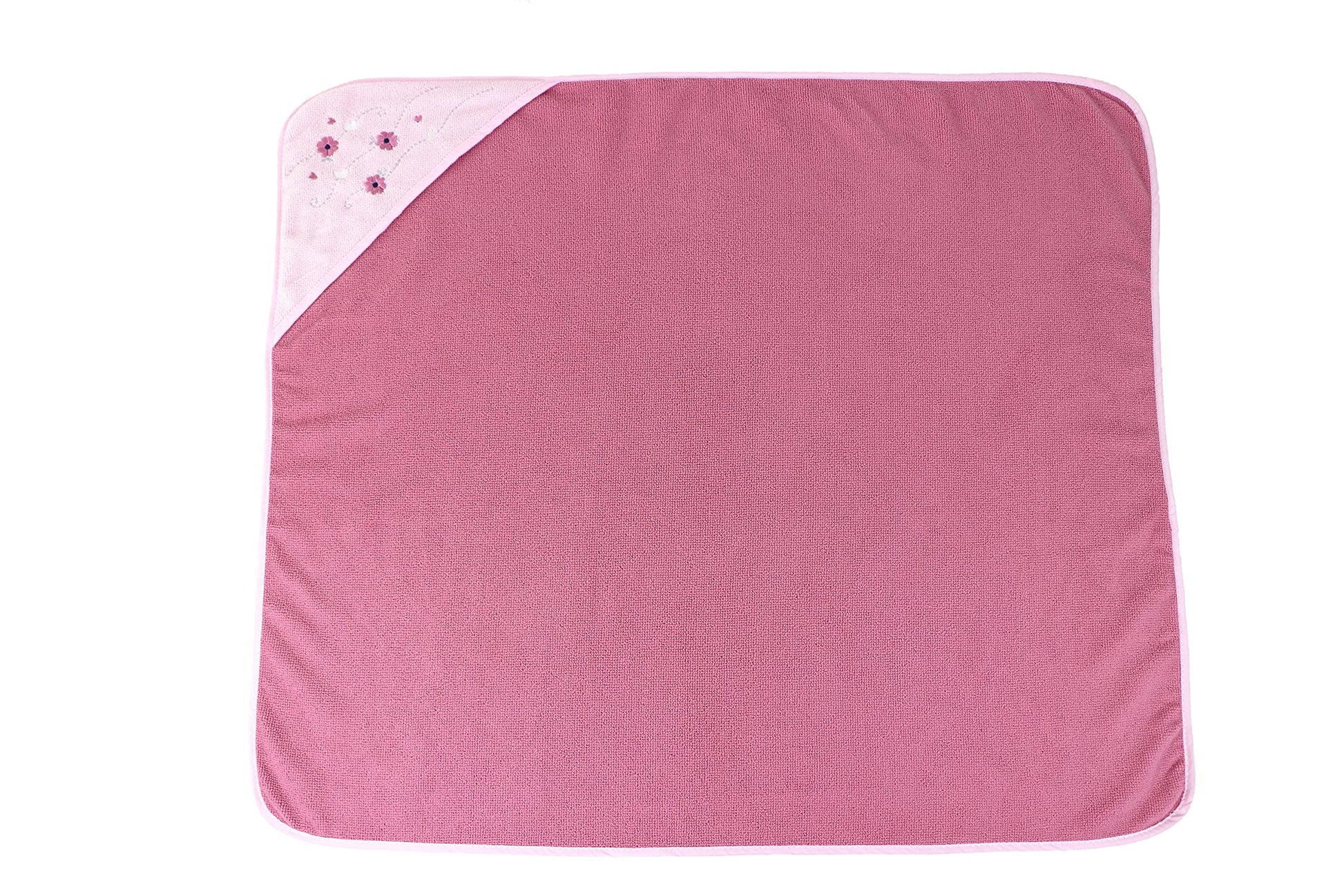 Cudlie Buttons & Stitches Baby Girl 3 Pack Rolled/Carded Hooded Towels in Crisp Blossom Print (GS71728)