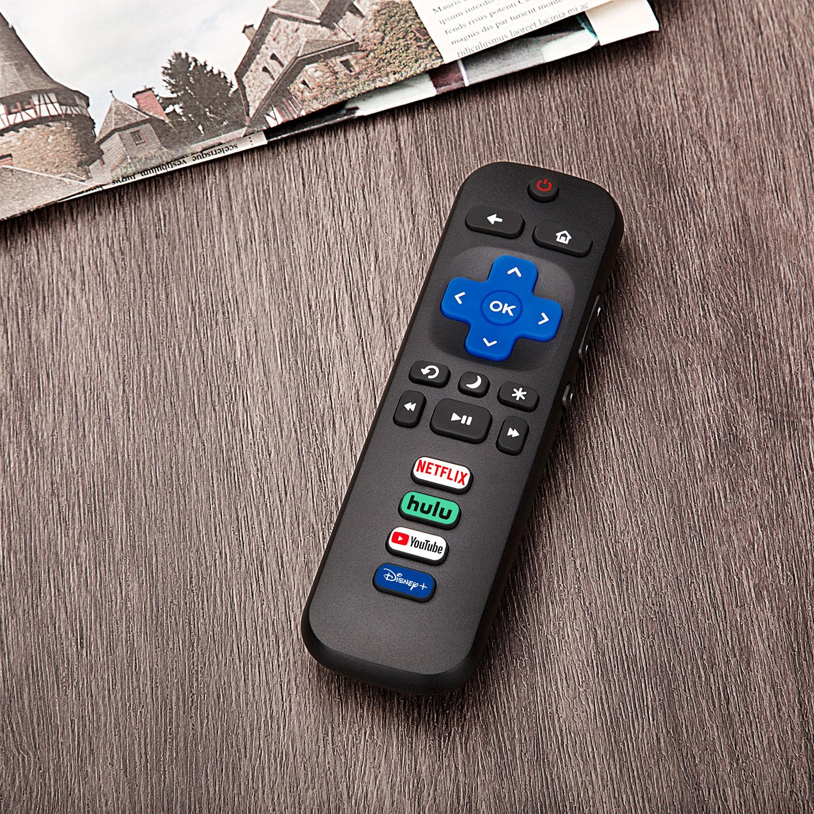 (Pack of 2) Replacement-Remote-Control for Roku-TV,Compatible for TCL Roku/Hisense Roku/Onn Roku/Philips Roku Smart TVs(Not for Roku Stick and Box)