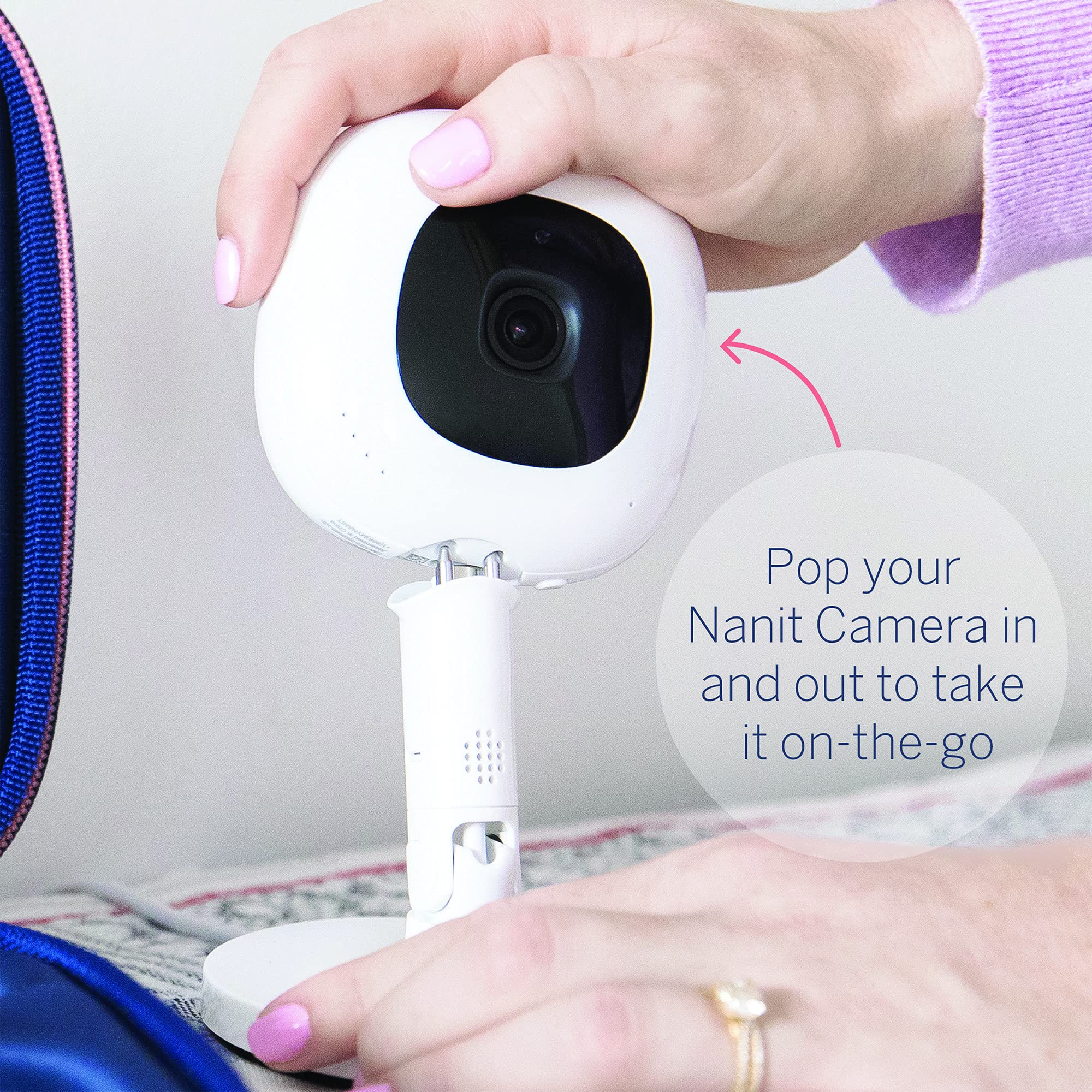 Nanit Flex Multi-Stand – Baby Monitor Mount, Portable Camera Stand for Travel & Crib - White (Camera Not Included)