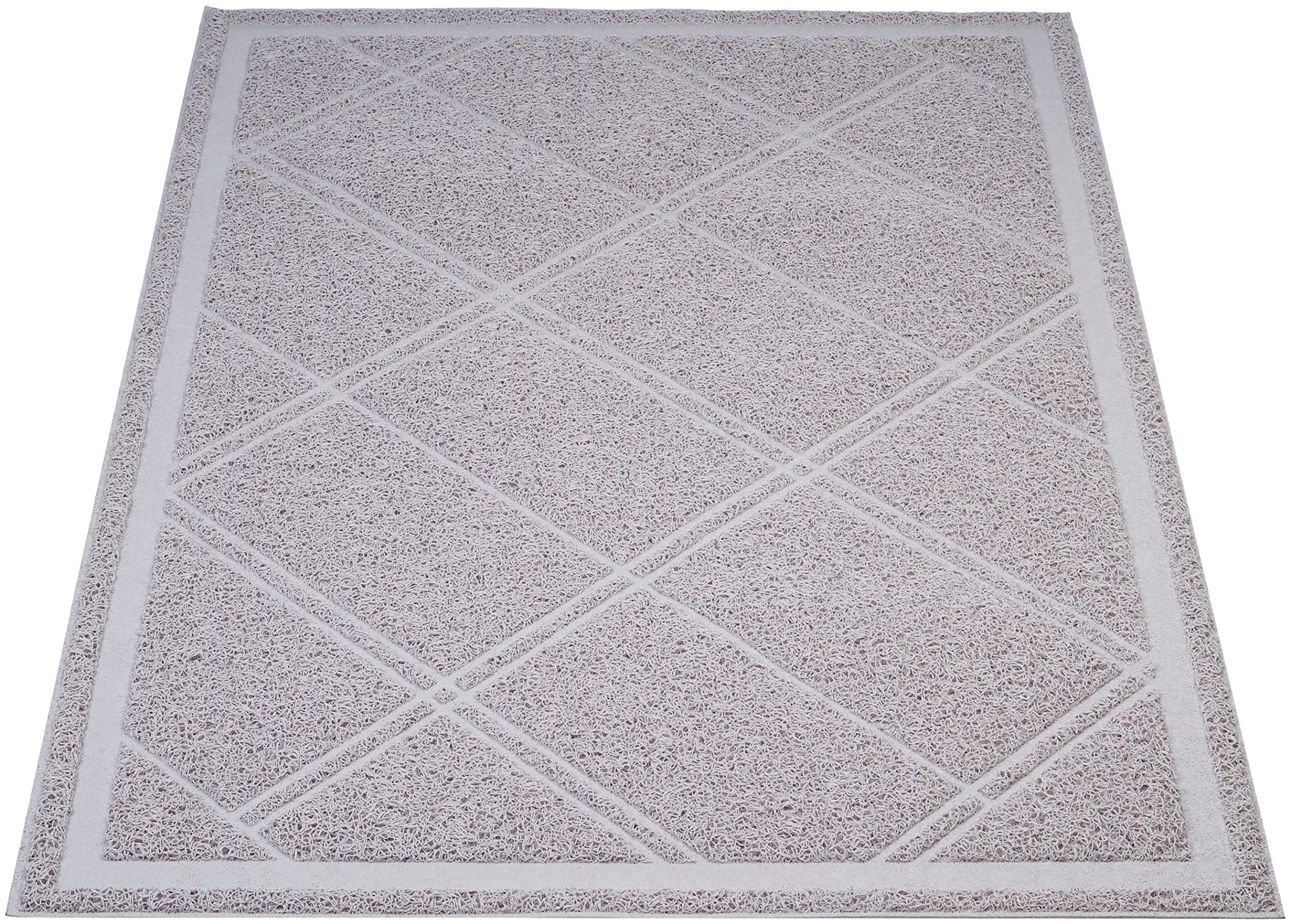 Basics Less-Mess Cat Litter Box Mat, Unscented, 24" x 35", Grey